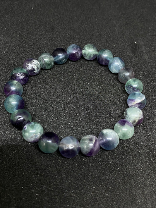 Color Fluorite Bracelet Natural Crystal C Style