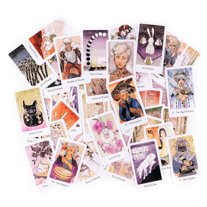 Pure White Peony Tarot Deck 	