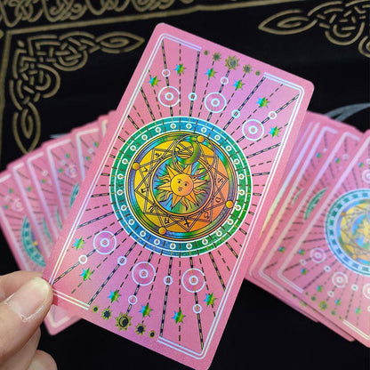 Factory Direct Sale Genuine Laser Iridescent Fluorescent Gold Foil Waite Tarot Cards TARO DECK Cross-Border Electronic Products	