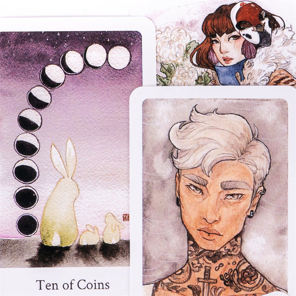 Pure White Peony Tarot Deck 	