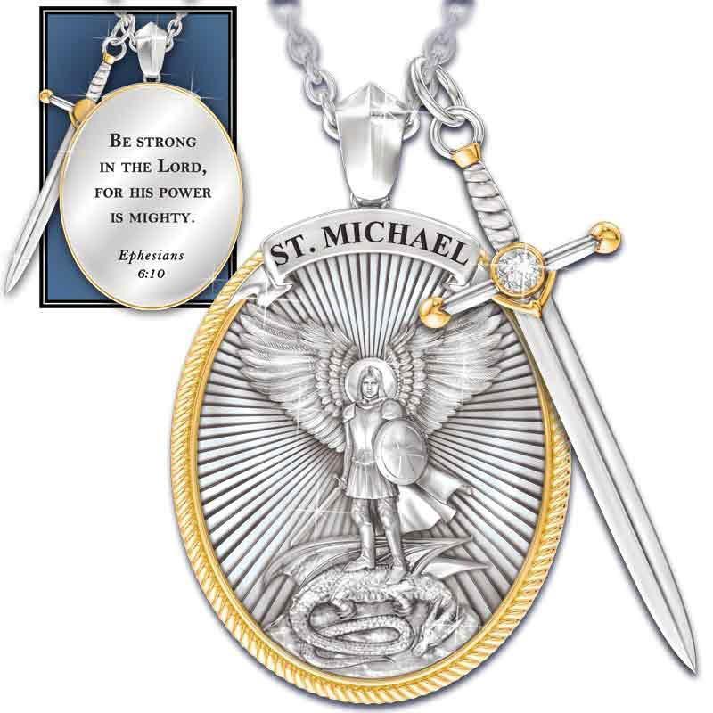 Saint Michael Shield Necklace