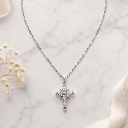 Love & Redemption Star-Snowflake Cross Necklace