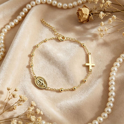 Catholic Rosary Cross Bracelet