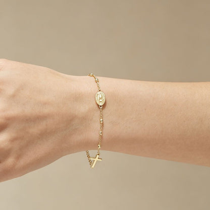 Catholic Rosary Cross Bracelet