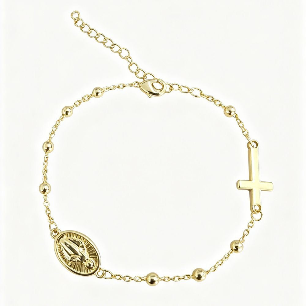 Catholic Rosary Cross Bracelet