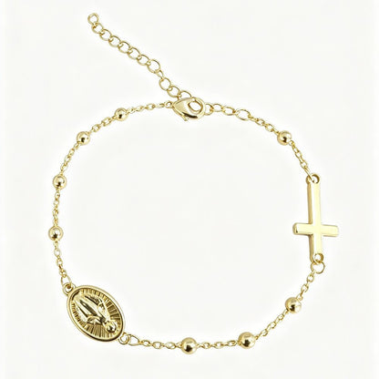 Catholic Rosary Cross Bracelet