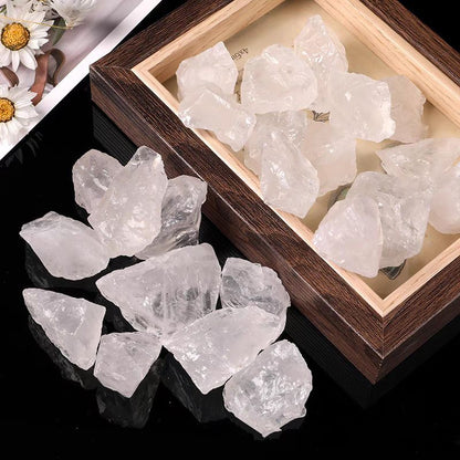 Natural raw clear quartz pieces