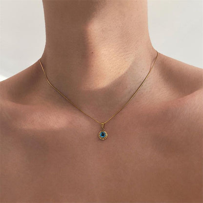 Blue eye pendant necklace main product view