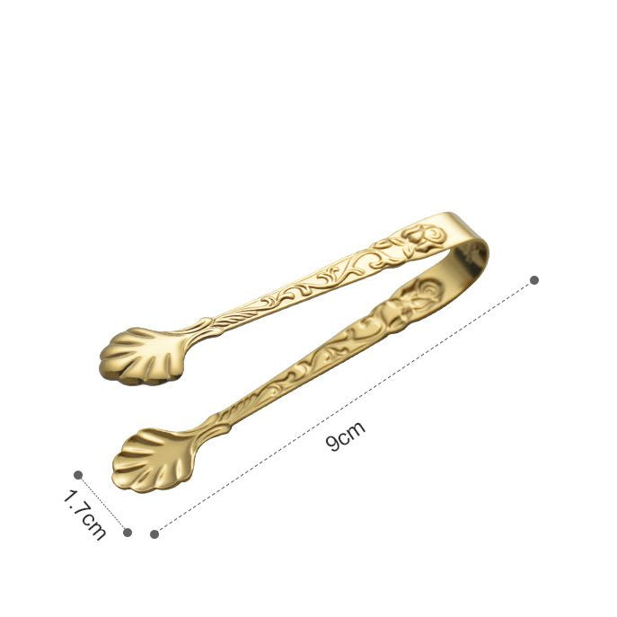 Embossed serving tongs table accessory