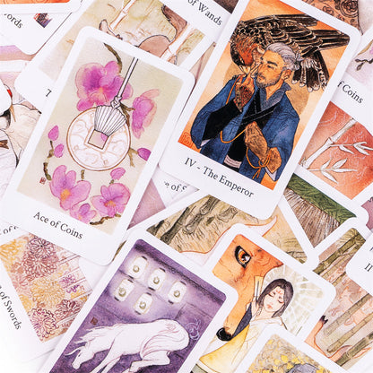 Pure White Peony Tarot Deck 	