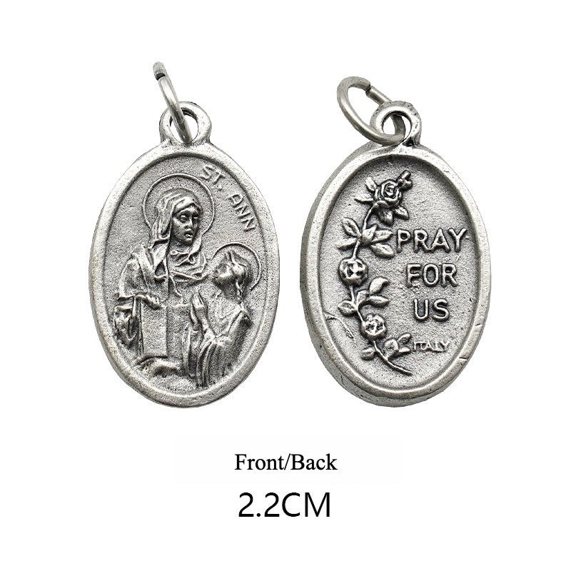 Saint Anne Pray For Us Medal - Mother of Virgin Mary
