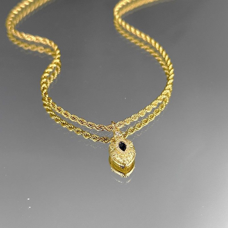 Blue tear eye pendant necklace alternate view