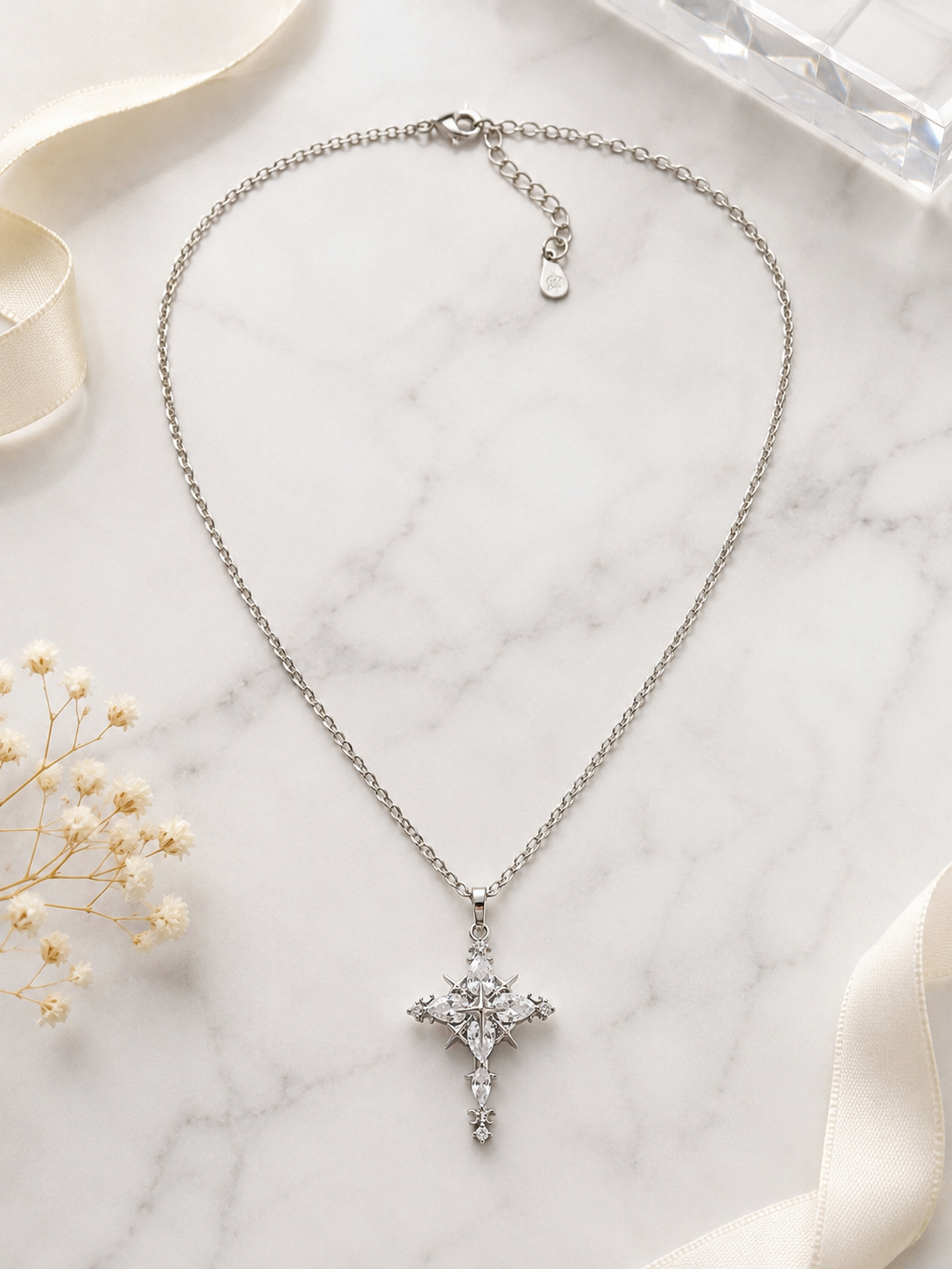Love & Redemption Star-Snowflake Cross Necklace