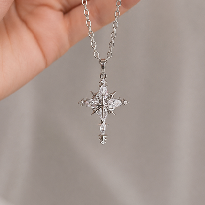 Love & Redemption Star-Snowflake Cross Necklace