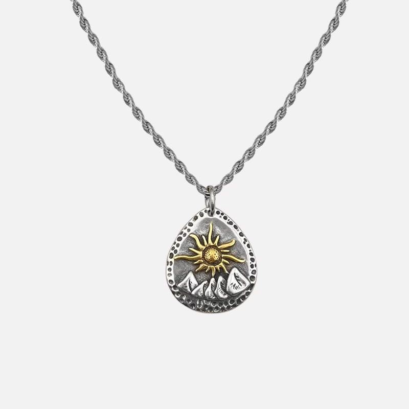 Rising sun pendant necklace main product view