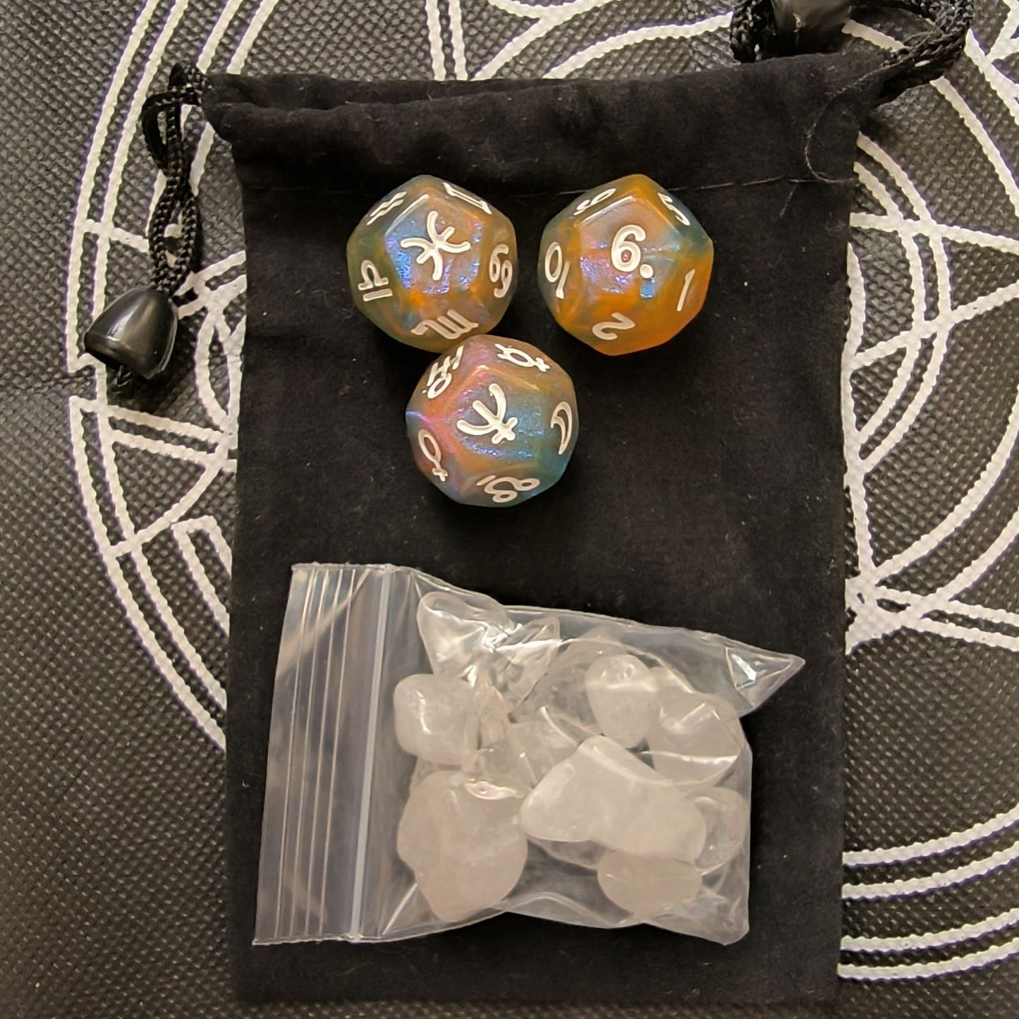Celestial symbol dice alternate finish