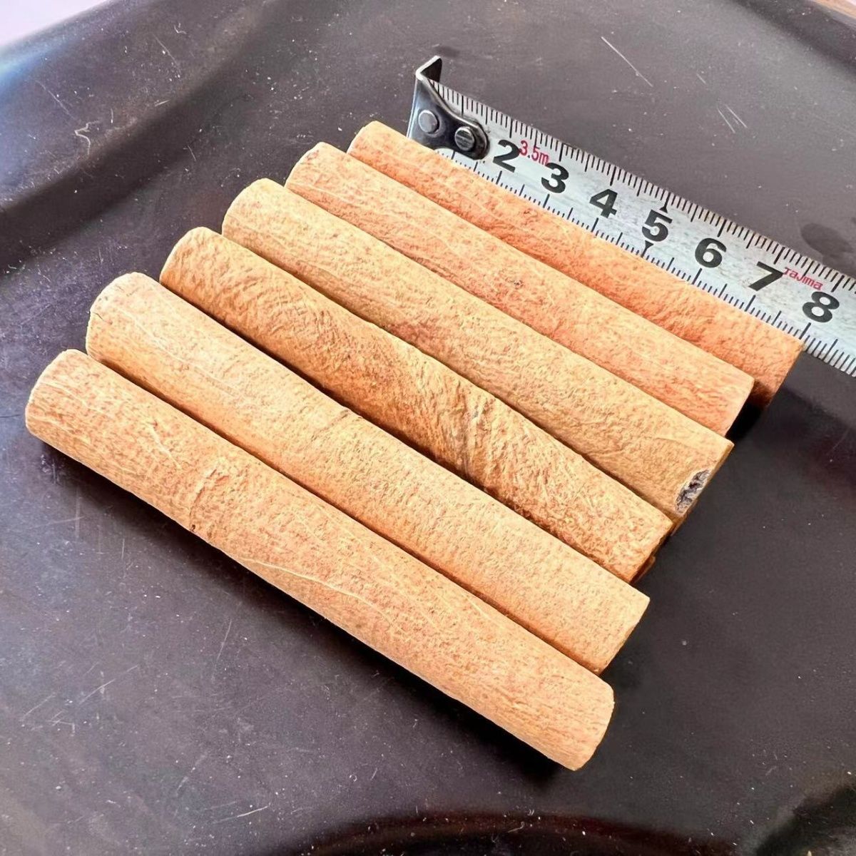 Aromatic cinnamon sticks close view
