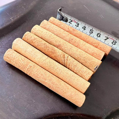Aromatic cinnamon sticks close view