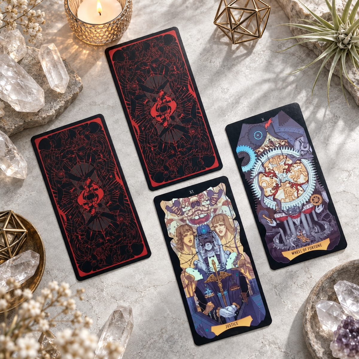 Null Marionette Tarot Deluxe Edition – dark fantasy tarot deck artwork