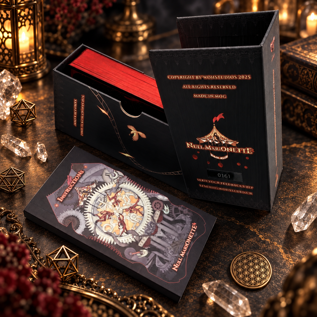 Null Marionette Tarot Deluxe Edition – dark fantasy tarot card spread