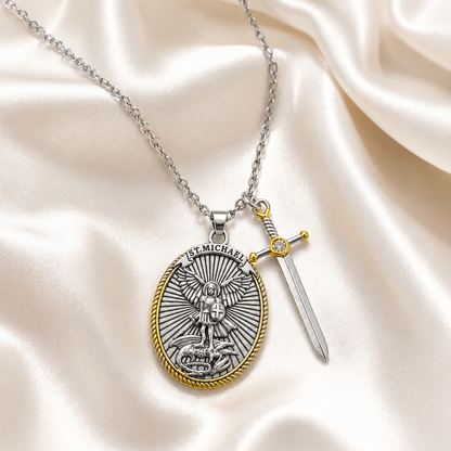 Saint Michael Shield Necklace