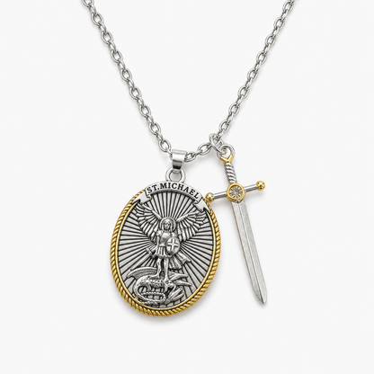 Saint Michael Shield Necklace