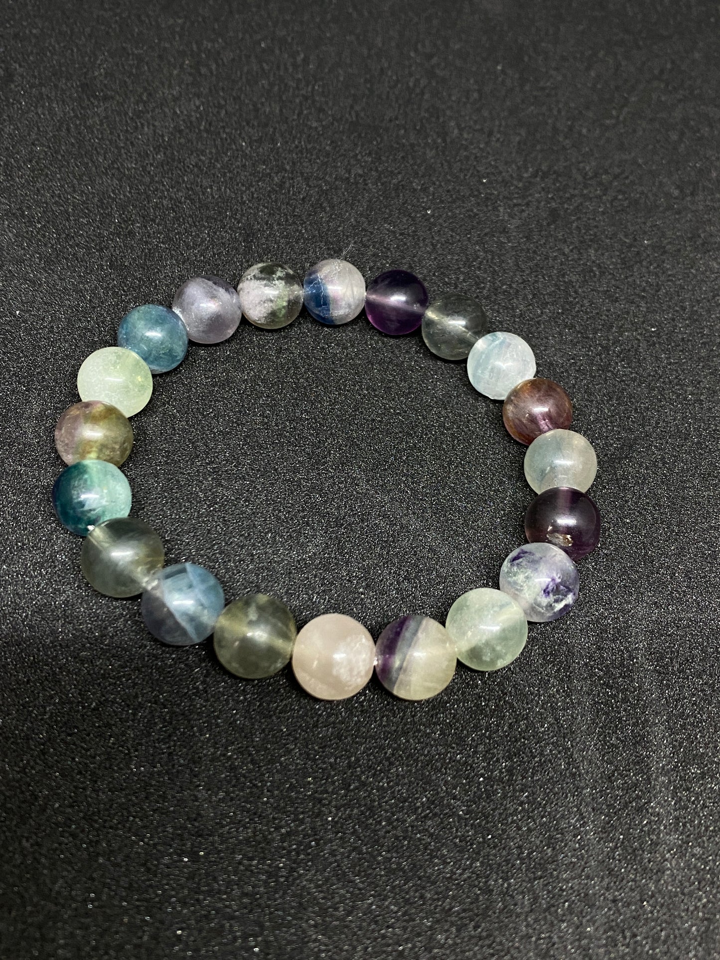 Color Fluorite Bracelet Natural Crystal B Style	