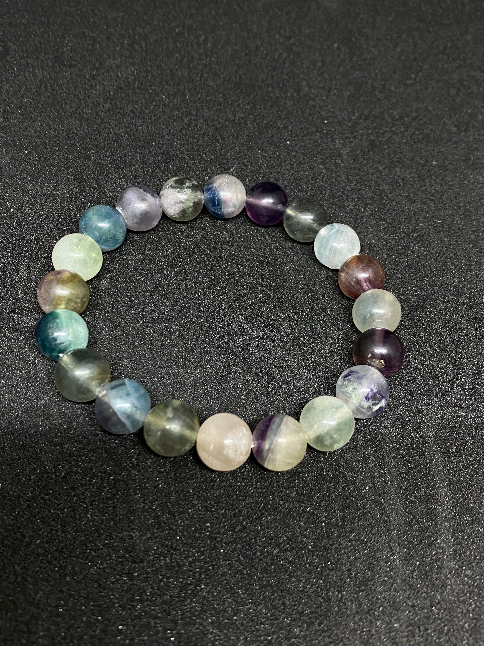 Color Fluorite Bracelet Natural Crystal B Style	