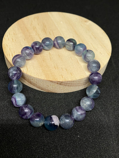 Color Fluorite Bracelet Natural Crystal C Style	