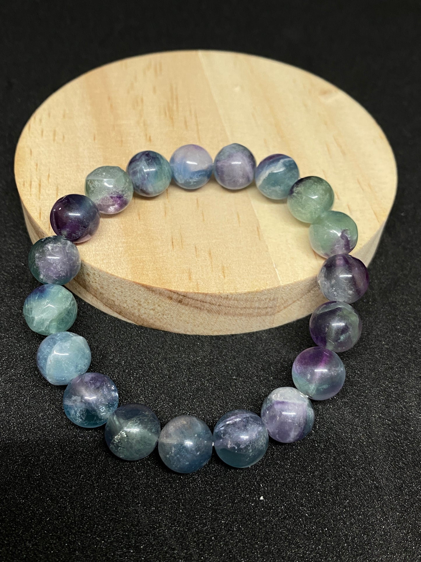 Color Fluorite Bracelet Natural Crystal C Style	