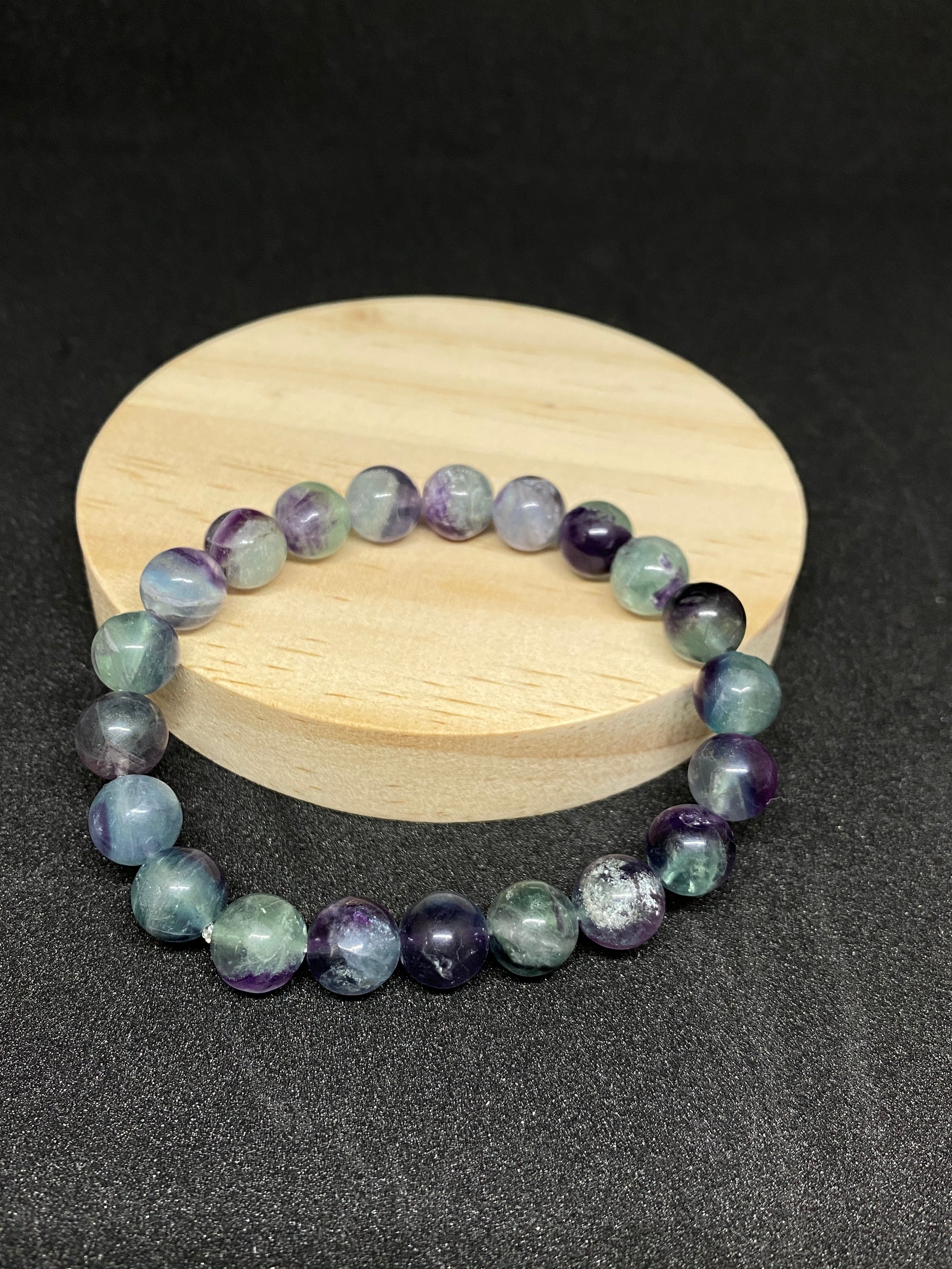 Color Fluorite Bracelet Natural Crystal C Style	