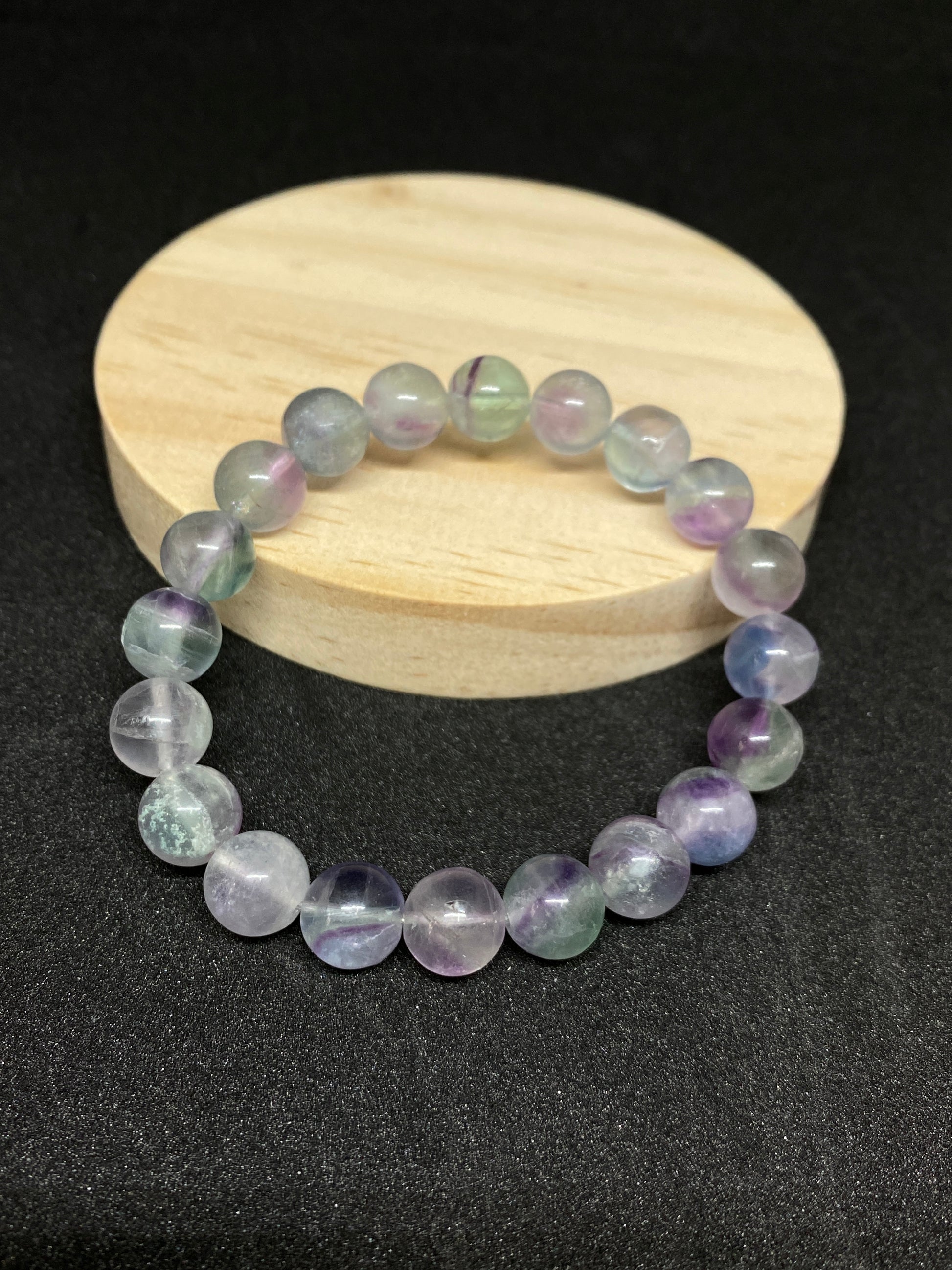 Color Fluorite Bracelet Natural Crystal-D Style	