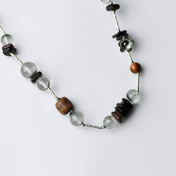Crystal and agarwood bracelet alternate view