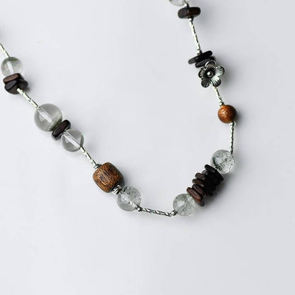 Crystal and agarwood bracelet alternate view