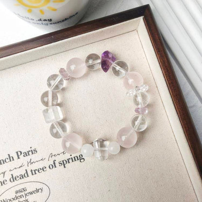 Mixed crystal bracelet bead and cube detail