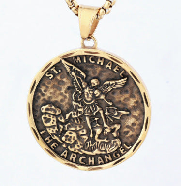Christian Archangel Saint Michael Pendant Necklace