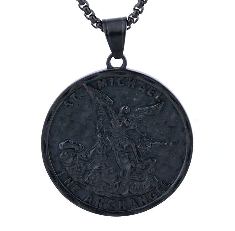 Christian Archangel Saint Michael Pendant Necklace