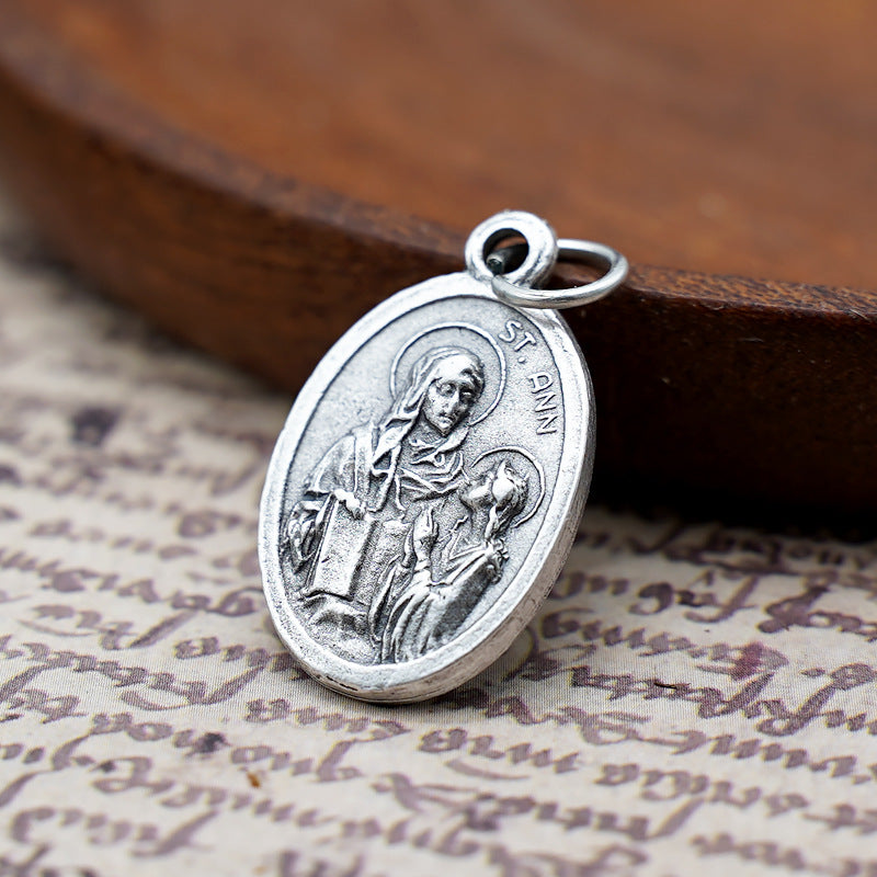Saint Anne Pray For Us Medal - Mother of Virgin Mary