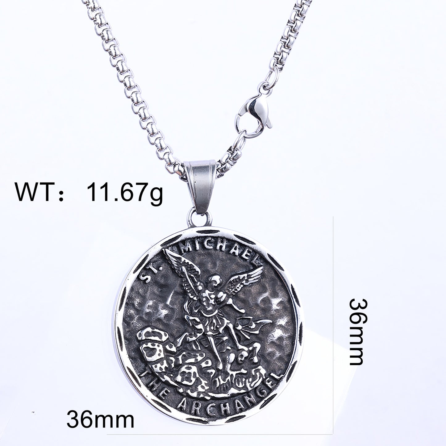 Christian Archangel Saint Michael Pendant Necklace