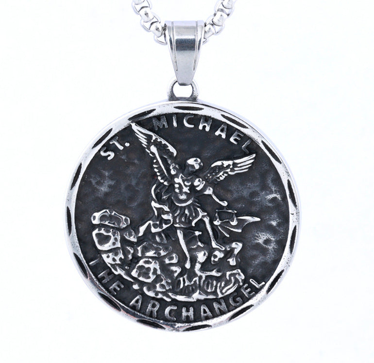 Christian Archangel Saint Michael Pendant Necklace
