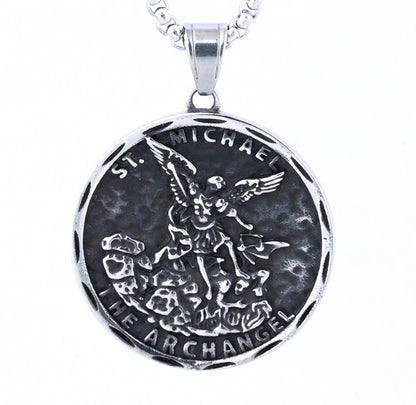 Christian Archangel Saint Michael Pendant Necklace