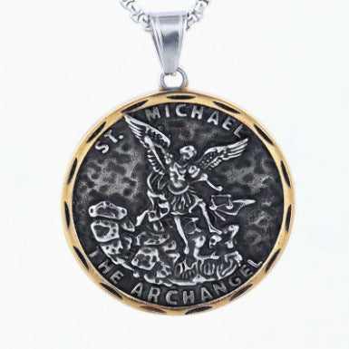 Christian Archangel Saint Michael Pendant Necklace