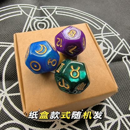 Astrology D12 dice alternate colour option