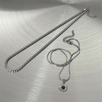 Heart to the Sun layered necklace product presentation