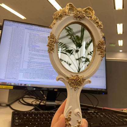Baroque mirror frame and reflective surface