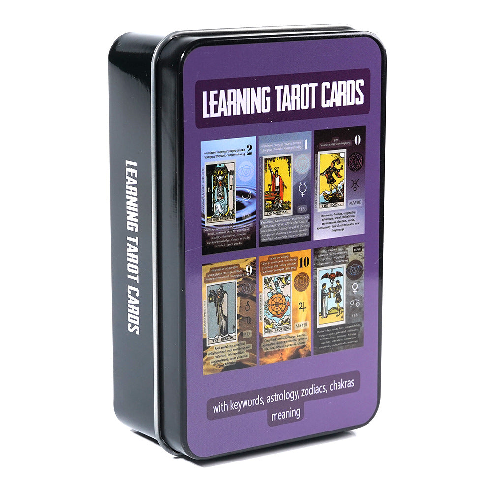 "Dear Future, I'm Ready"Learning Tarot Cards with Meanings on Them | Portable Tin Box Edition | Witchy Gift 	