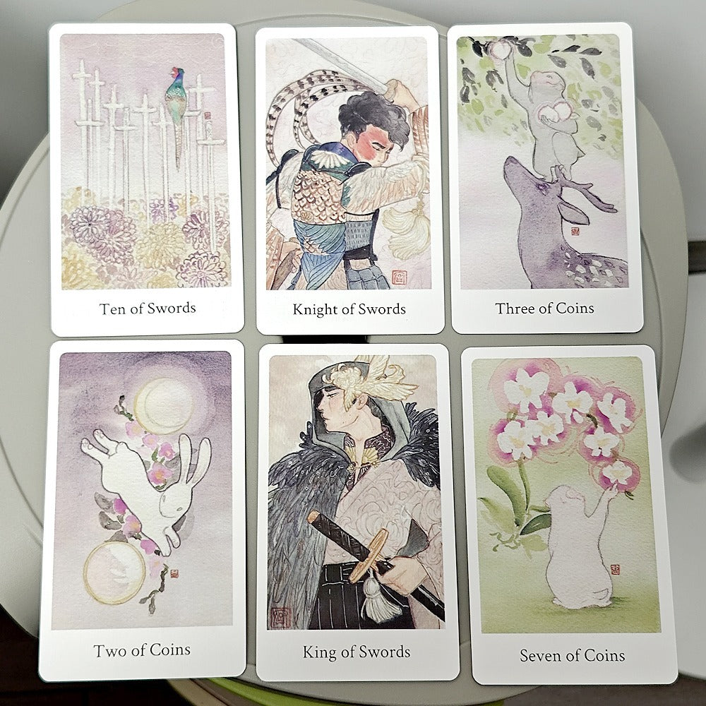 Pure White Peony Tarot Deck 	
