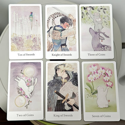 Pure White Peony Tarot Deck 	