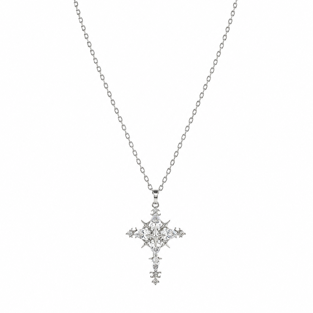Love & Redemption Star-Snowflake Cross Necklace