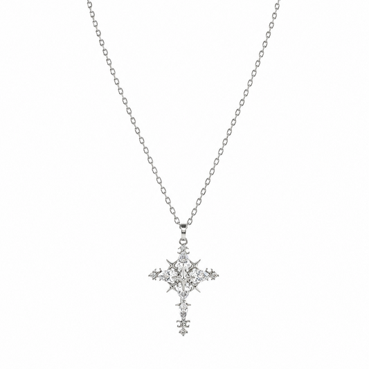 Love & Redemption Star-Snowflake Cross Necklace